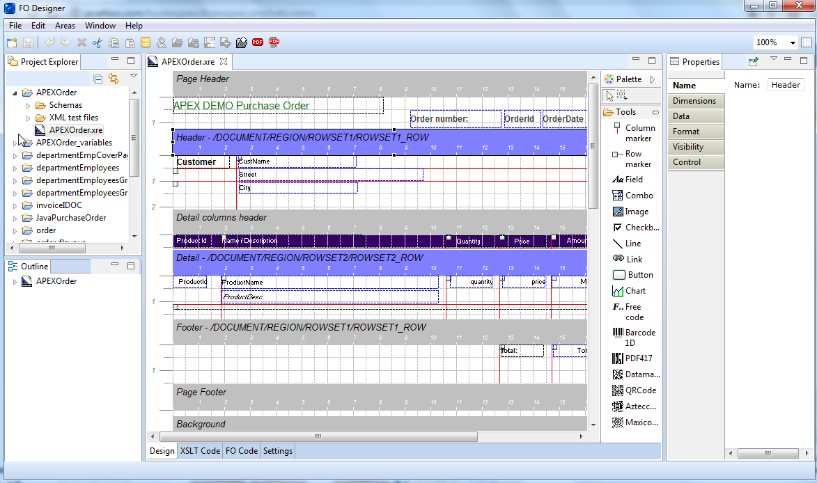 Click to view J4L FO Designer 2.10 screenshot