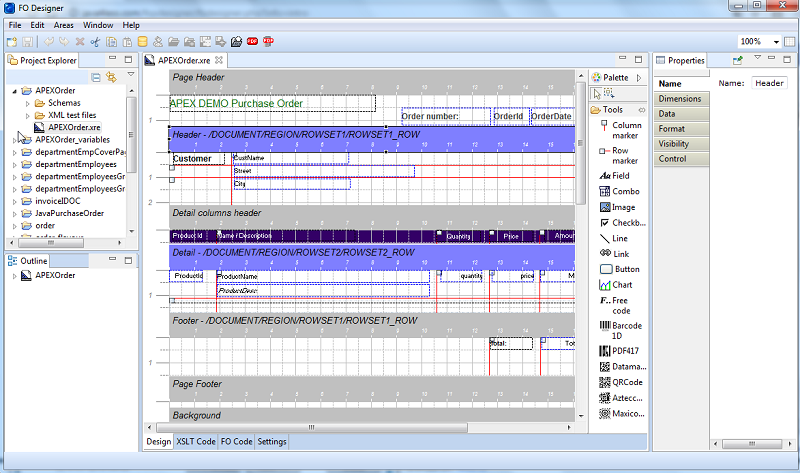 J4L FO Designer screenshot J4L FO Designer screenshot